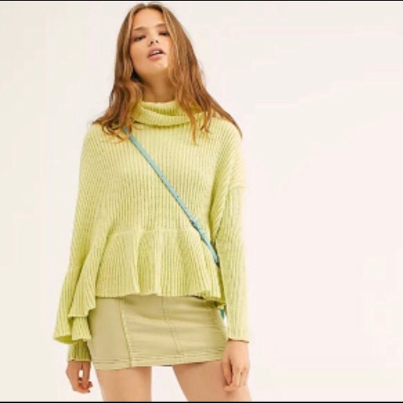 Free People Sweaters - Free People Layer Cake Key Lime sweater size M